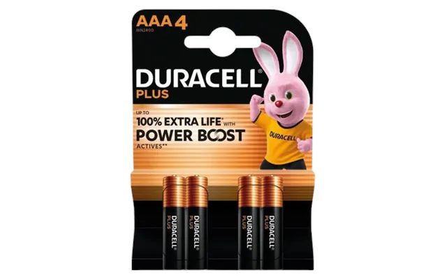 Duracell Plus Battery Mn2400 Aaa 4 Pcs