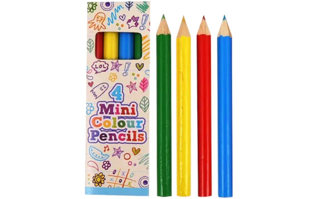 Fun Stationery Mini Colour Pencils 4 Pcs