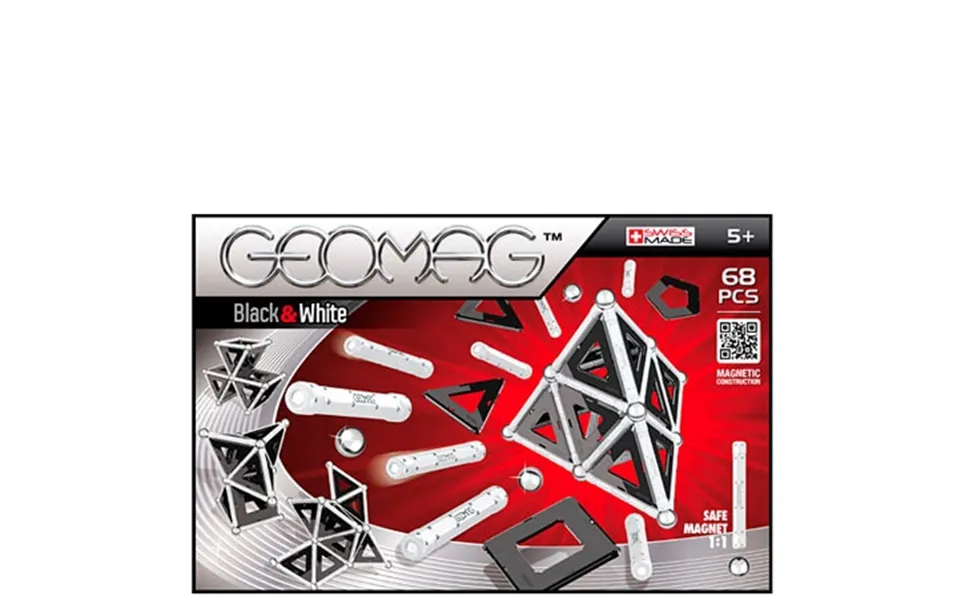 Geomag Construction Set Black & White - 68 Pcs