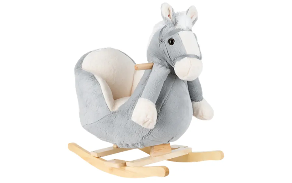 Kikka Boo Grey Horse Plush Rocking Toy With Seat