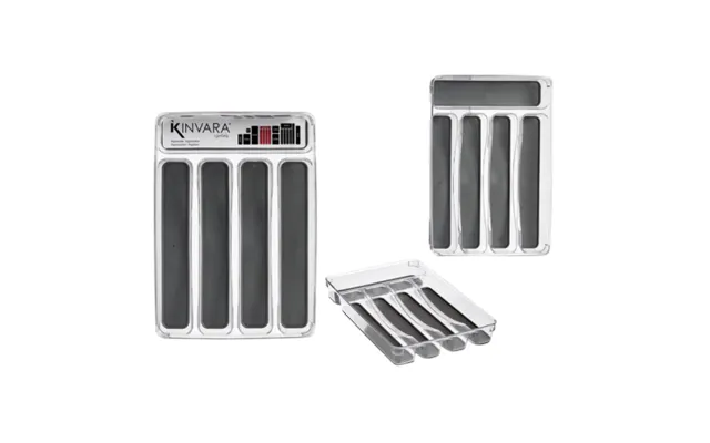 Kinvara Plastic Silicone Drawer Divider - Transparent Grey