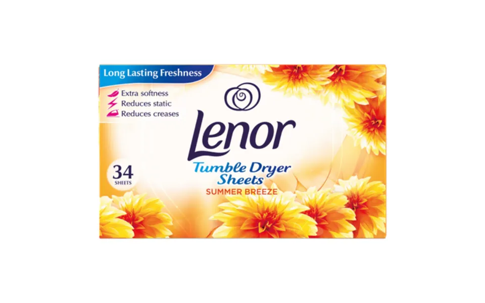 Lenor Summer Breeze Tumble Dryer Sheets - 34 Pcs.