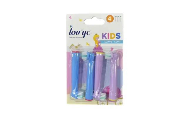 Lov'yc Kids Princess Toothbrush Heads For Electric Toothbrush Soft - 4 Pcs