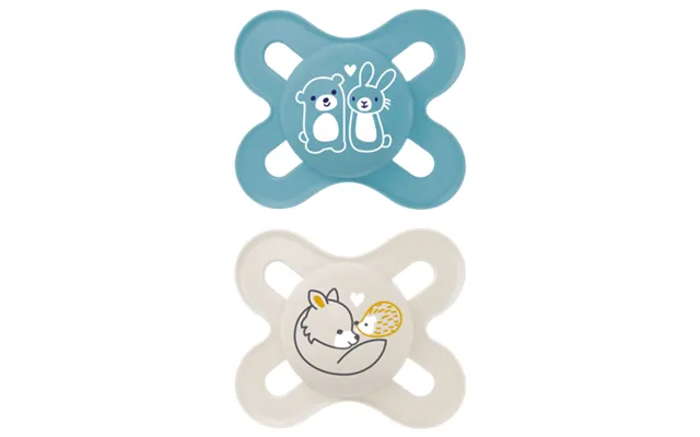 Mam Start Blue & White Animal Design 0-2m Pacifier 2 Pcs
