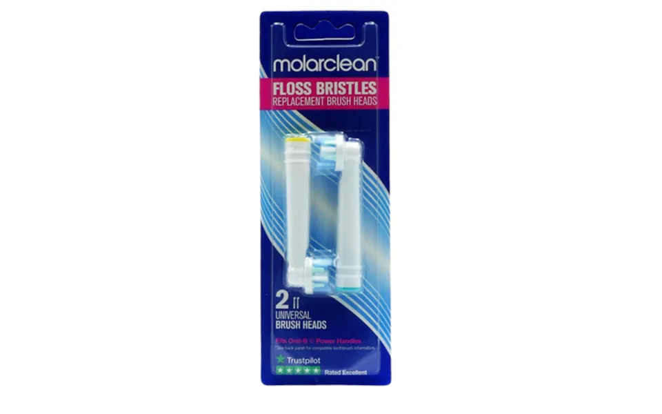 Molarclean Floss Bristles Replacement Tooth Brush Heads - 2 Pcs