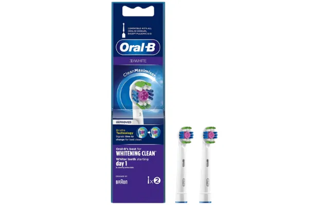 Oral-b 3d White Cleanmaximiser Brush Heads - 2 Pcs.