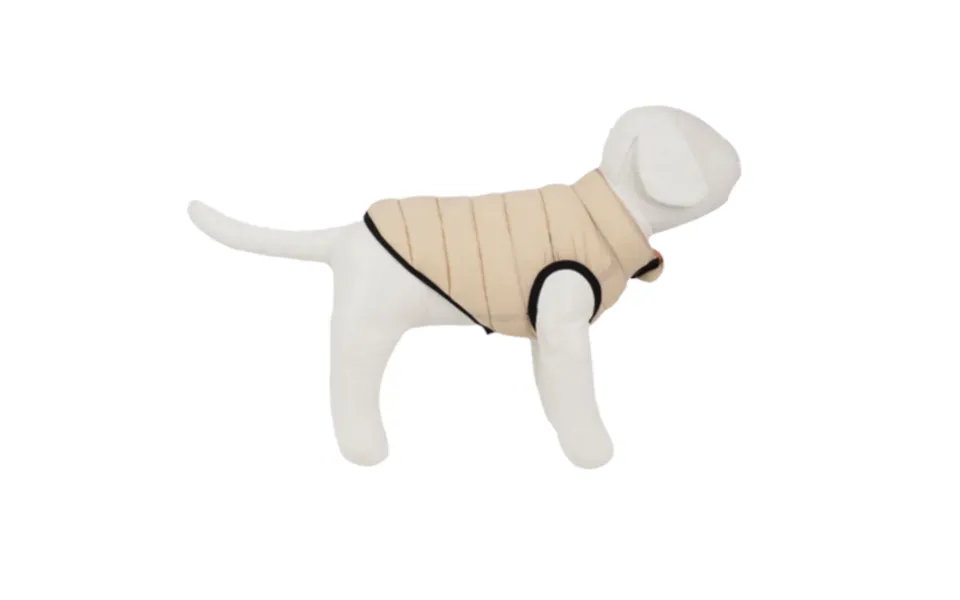 Peppy Buddies Ultra-light Beige Puffy Dog Jacket - M