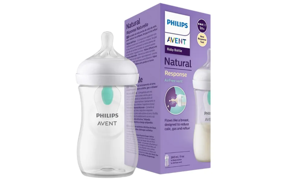 Philips Avent Natural Response 0 Months Baby Feeding Bottle With Airfree Vent 260 Ml