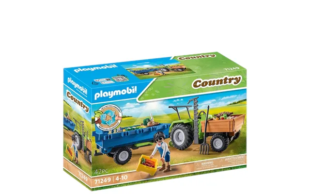 Playmobil Country Harvester Tractor With Trailer