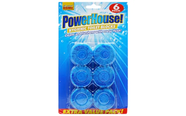 Powerhouse Hygienic Blue Toilet Blocks 6 Pack