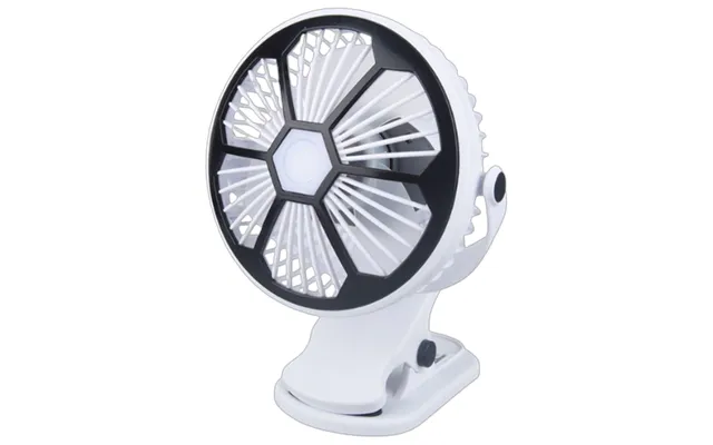 Rechargeable Clip-on Desk Fan With Led Lamp