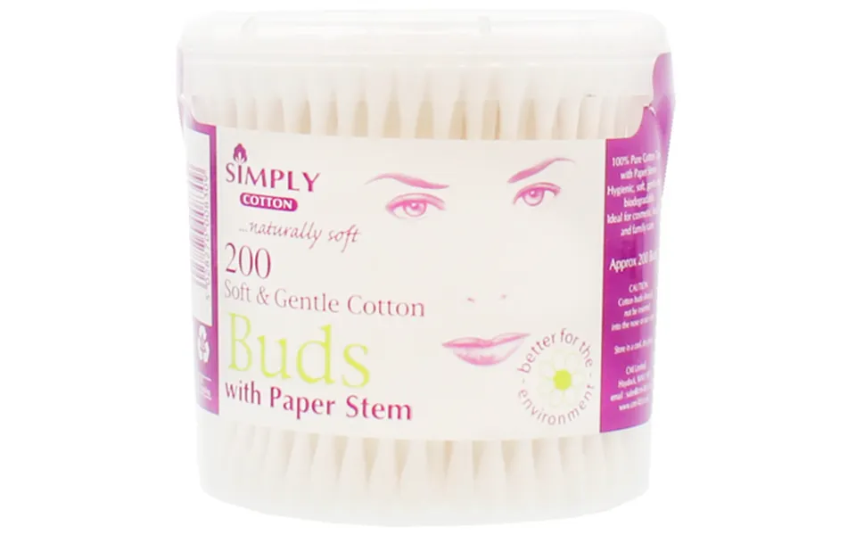 Simply Cotton Soft & Gentle Cotton Buds - 200 Pcs