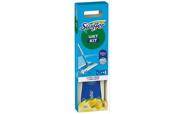Swiffer Wet Kit Floor Mop Starter Kit With 6 Wet Refills