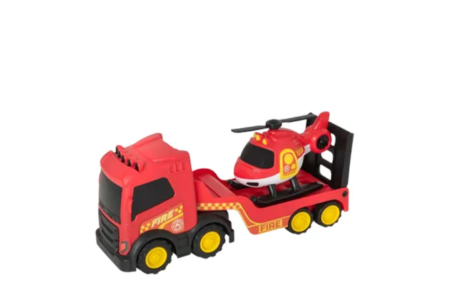 Teamsterz Chunky Trucks Fire Transporter With Helicopter