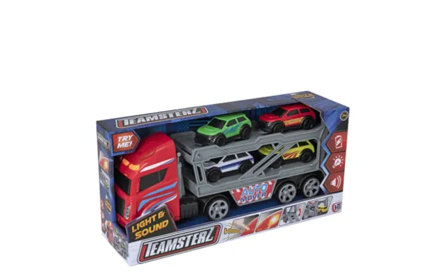 Teamsterz Light & Sound Car Transporter With 3 Cars
