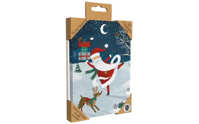 Tom Smith Luxury Christmas Card Santa Claus - 12 Pcs