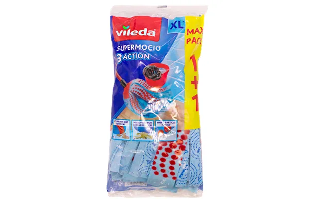 Vileda Supermocio 3action Xl Floor Mop - 2 Pcs