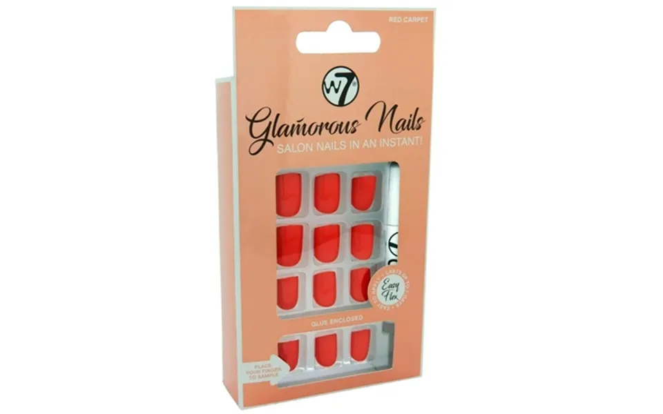W7 Glamorous Nails Red Carpet - 24 Pcs