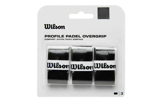 Wilson Profile Padel Overgrip Black Tape 3 Pcs