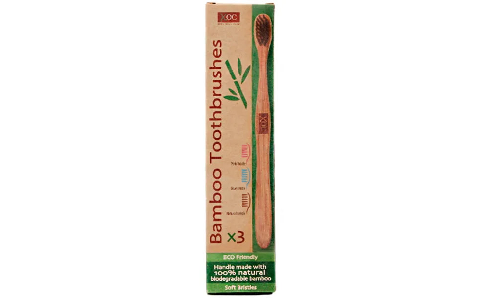 Xoc Bamboo Soft Toothbrushes - 3 Pcs