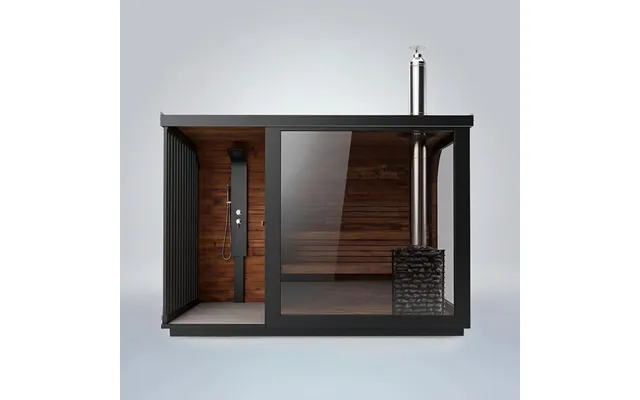 Polar Cove Large Sauna With Outdoor Shower On Left Side