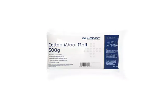 500g Blue Dot Cotton Wool Roll Pack 1 - 30cwr500