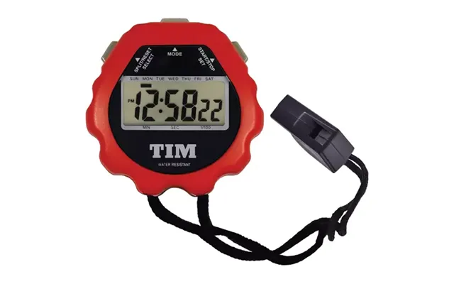 Acctim Sprint Water Resistant Stopwatch Red With Lanyard And Whistle - Tim901r product image