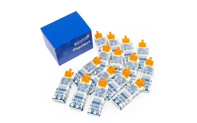 Astroplast Pull N Open Blue Detectable Pilferproof Plasters With Yellow Clips 7 product image