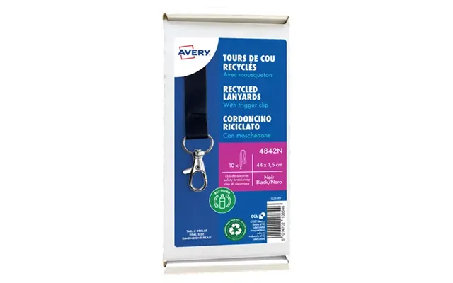 Avery 4842n Identity Badge Badge Holder Metal Polyethylene Terephthalate Pet 10 Pc S