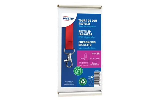 Avery 4842r Identity Badge Badge Holder Metal Polyethylene Terephthalate Pet 10 Pc S
