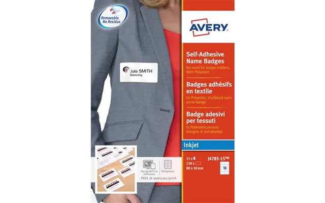 Avery J4785-15 Clothing Badge