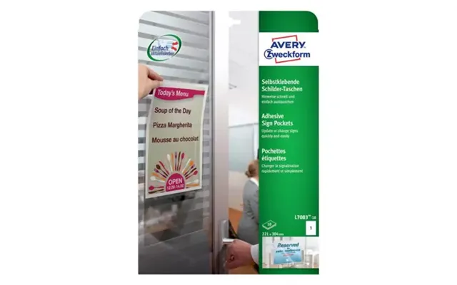 Avery L7083-10 Self-adhesive Label Rectangle Permanent Transparent 10 Pc S