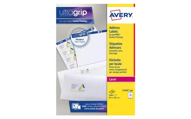 Avery L7163-500 Addressing Label Self-adhesive Label White