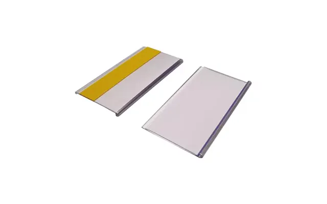 Beaverswood Self Adhesive Ticket Holders Clear With Card Insert White For Shelving And Racking H54mmxw100mm Pack 100 - T