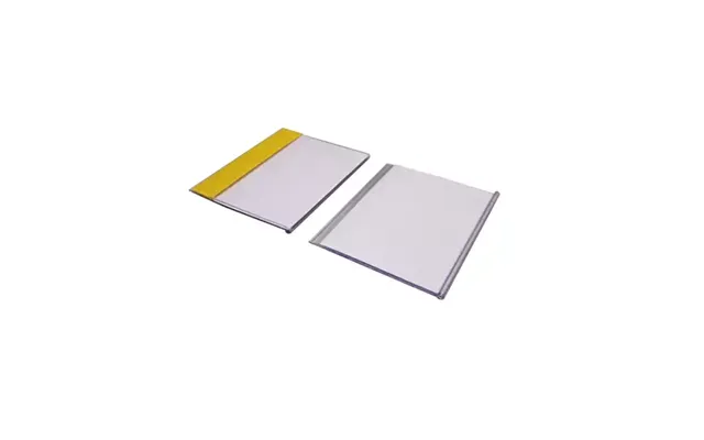 Beaverswood Self-adhesive Ticket Holders Clear With Card Insert White For Shelving And Racking H80mmxw100mm Pack 100 - T