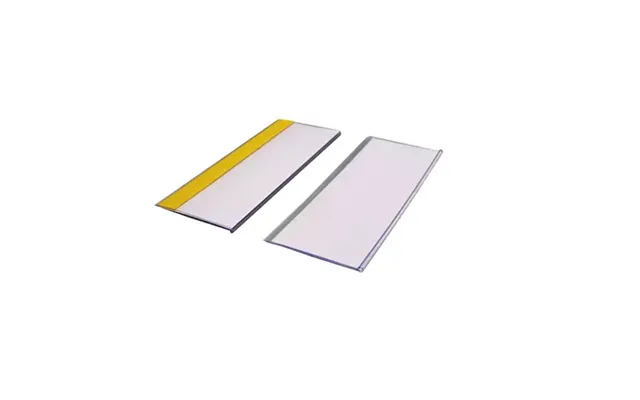 Beaverswood Self-adhesive Ticket Holders Clear With Card Insert White For Shelving And Racking H80mmxw200mm Pack 50 - Ts