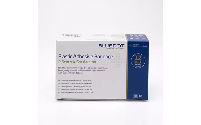 Blue Dot Wrapped White Eab 2.5cm X 4.5m Pack 12 - 1145