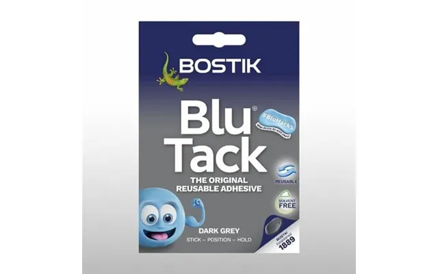 Bostik Blu Tack Original Reusable Adhesive Handy Pack 45g Dark Grey Pack 12 - 30623312