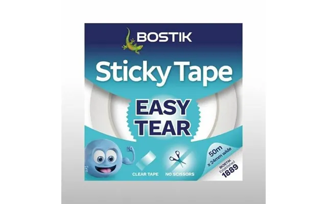 Bostik Sticky Tape Easy Tear Clear 24mm X 50m Pack 12 - 30614974