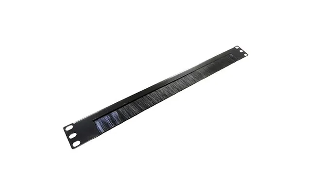 Cablenet 1u Brush Strip Panel Half Open Top Style Black