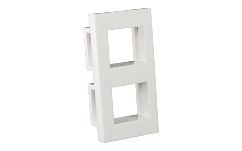 Cablenet 2 Port Fascia For Keystone Jack Unshuttered 25mm X 50mm
