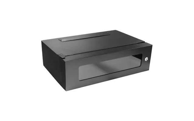 Cablenet 6u X 450mm Deep Lockable Wall Rack 19inch Black Glass Door
