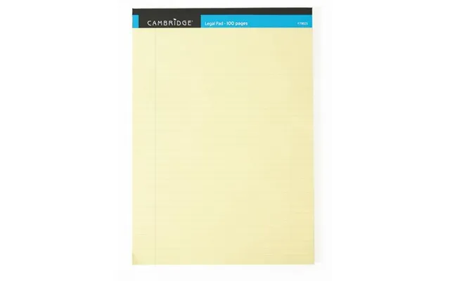 Cambridge Everyday Legal Pad A4 Ruled Margin 100 Pages Yellow Pack 10 100080179