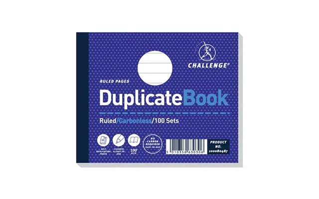 Challenge 105x130mm Duplicate Book Carbonless Ruled Taped Cloth Binding 100 Sets Pack 5 - 100080487