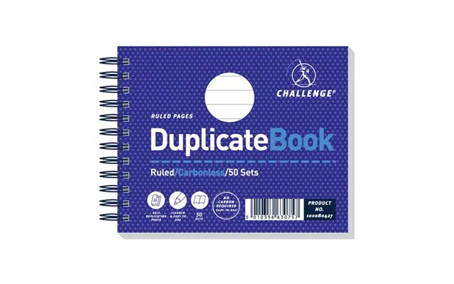 Challenge Duplicate Book Carbonless Wirebound Ruled 105x130mm Pack 5 100080427