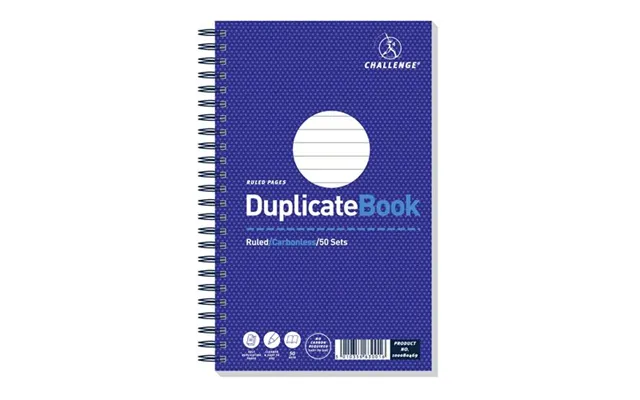 Challenge Duplicate Book Carbonless Wirebound Ruled 210x130mm Pack 5 100080469