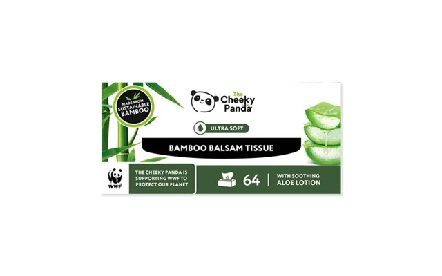 Cheeky Panda Sustainable Plastic-free Bamboo Balsam Flat Facial Tissues 3 Ply 64 Sheets Per Pack Pack 12 - Balstx12 product image