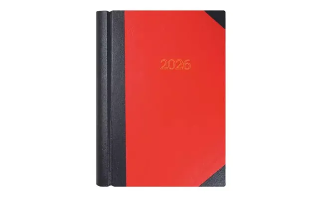 Collins 42 Desk Diary A4 2 Page Per Day 2026 Red Black 42.15-26 - 822170