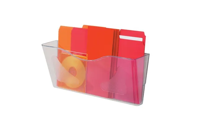 Deflecto A4 Landscape Wall Mounted Literature Display Holder Smoke - Cp074ytsmk