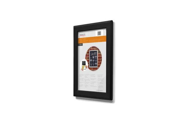Deflecto A4 Wall Mounted 25mm Aluminium Snap Frame Literature Display Sign Holder Black - Sfa4b